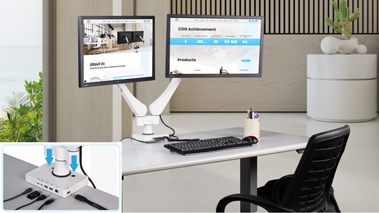 Innovative Monitor Arms with Built-in USB Docking Stations