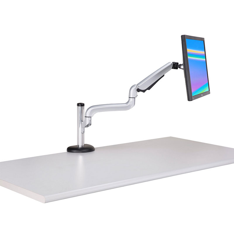 Gas Spring Single Monitor Arm Desk Mount for LCD Screen up to 27 inches
