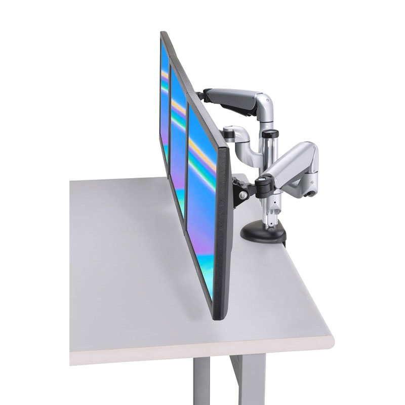Triple Monitor Arm Fully Adjustable Gas-Assisted Desk Mount
