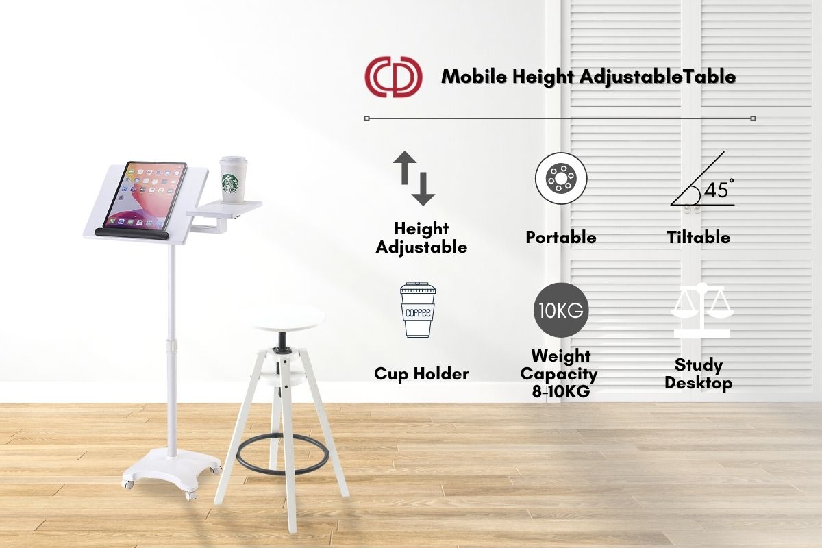 Mobile Height Adjustable Table