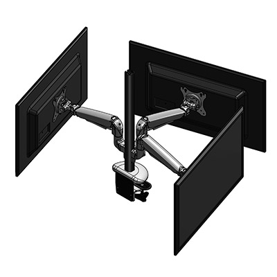 SP901-A Metal Mobile Standing Desk with Side Table